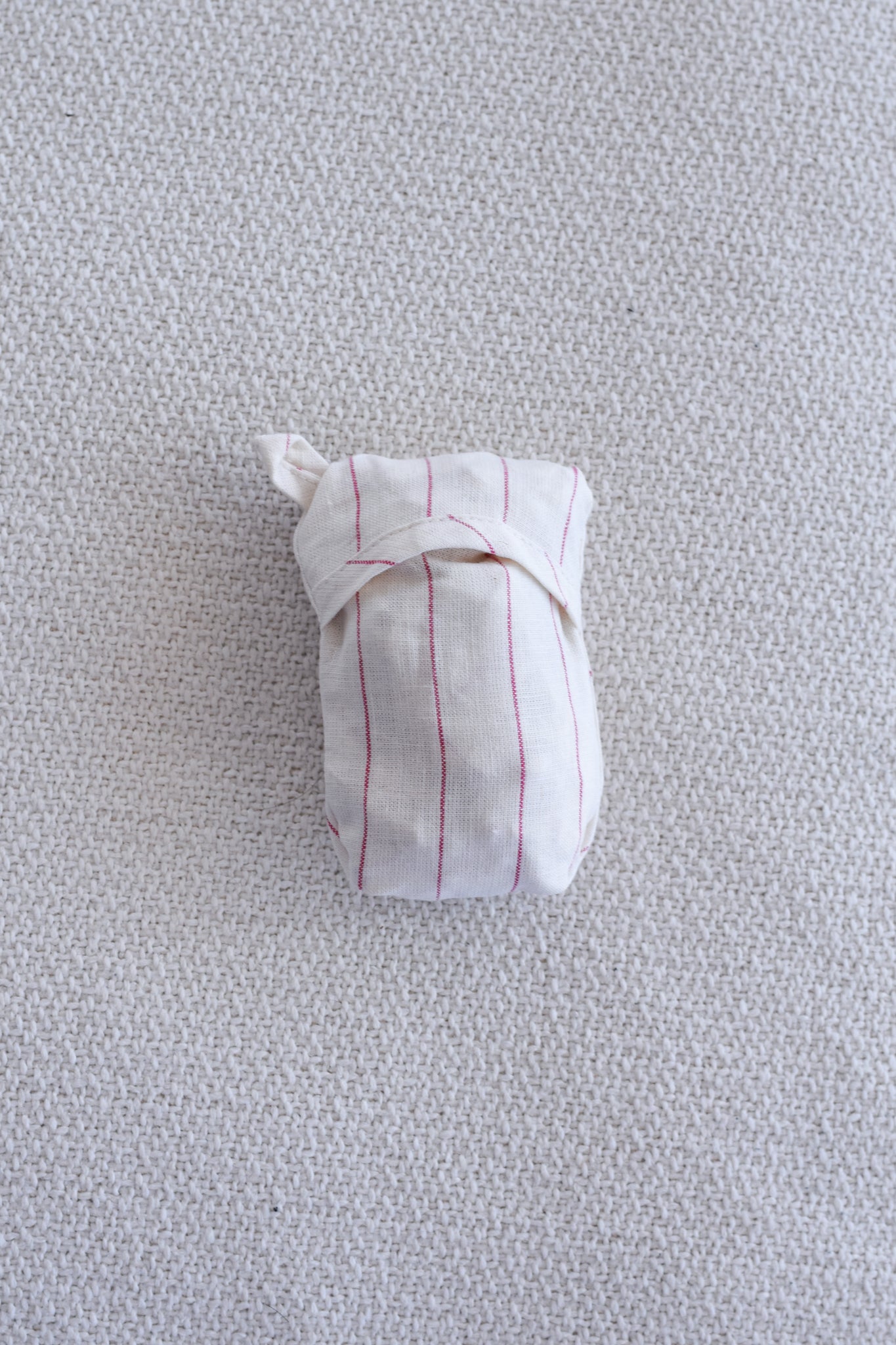 Travel Snood Oat Pink Stripes