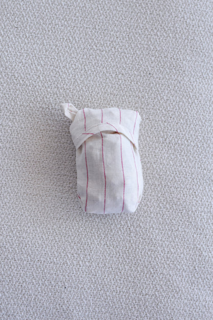 Travel Snood Oat Pink Stripes